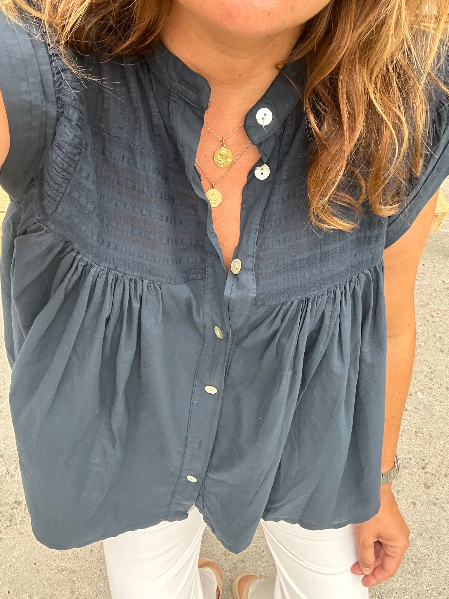 Blouse Lou bleu marine