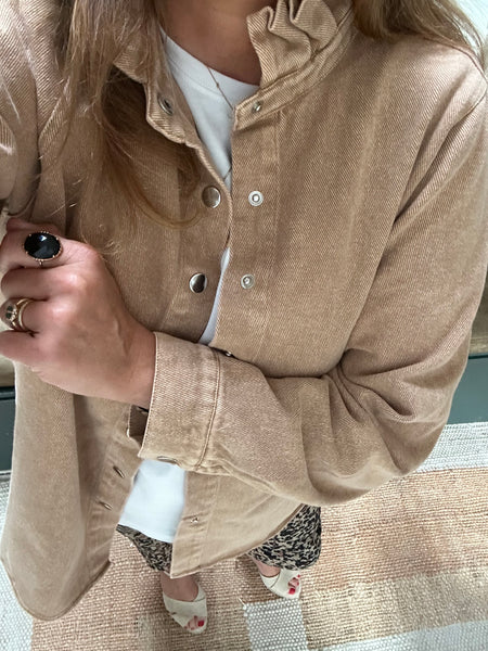 Sur-chemise June camel délavé
