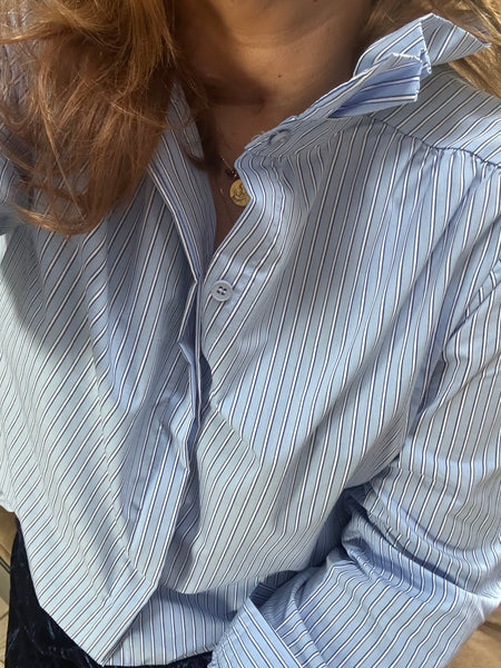 Blouse Philippine bleue