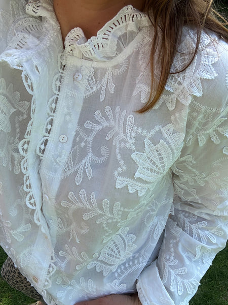 Blouse Salomé blanche