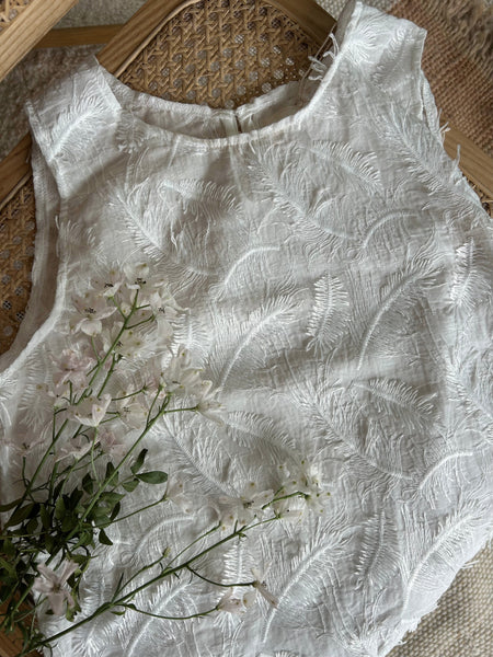 Top plume blanc