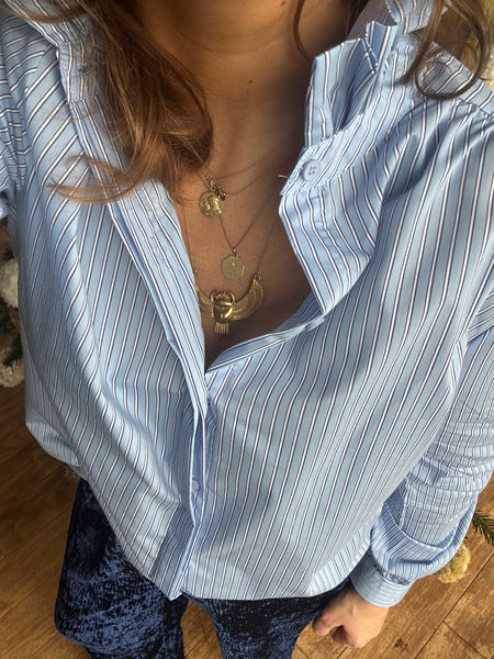 Blouse Philippine bleue