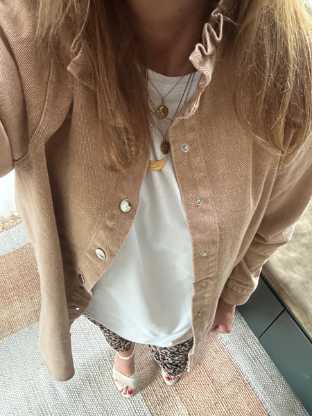 Sur-chemise June camel délavé