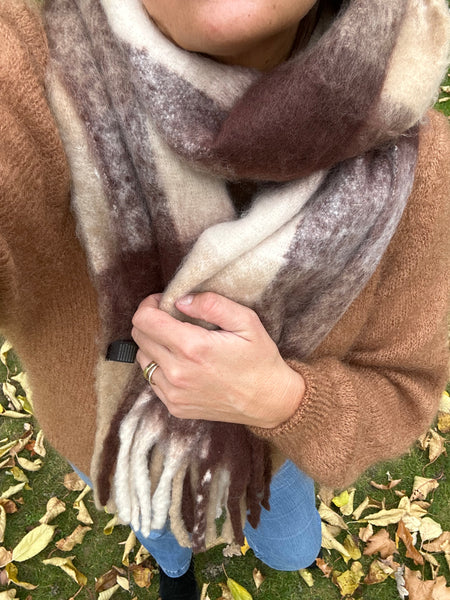 Écharpe Capucine marron