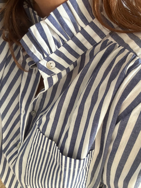 Blouse Justine rayée bleue