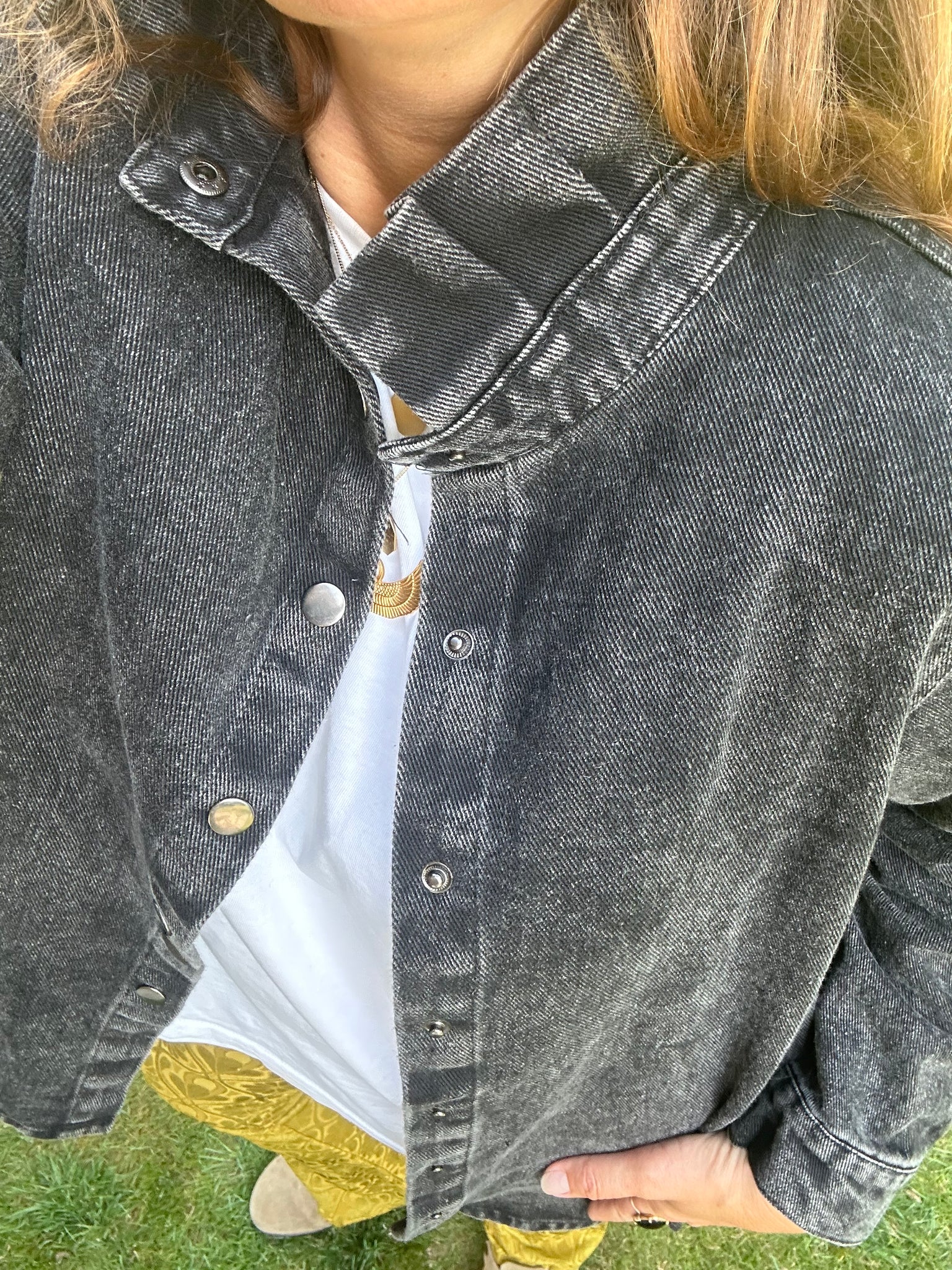 Sur-chemise June noire delavée