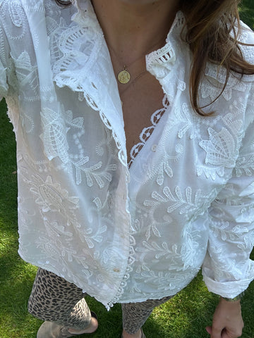 Blouse Salomé blanche