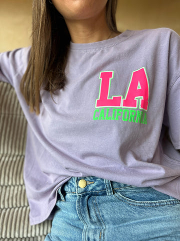 Tee-shirt L.A lilas