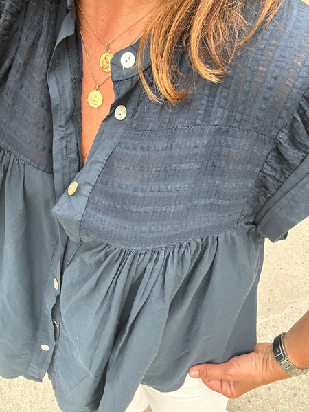 Blouse Lou bleu marine
