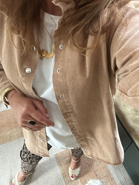 Sur-chemise June camel délavé