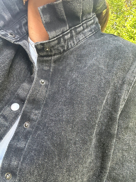 Sur-chemise June noire delavée