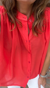 Blouse Gigi rouge orangé