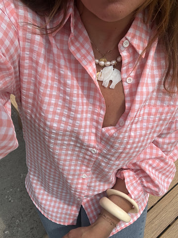 Chemise Fantine vichy rose