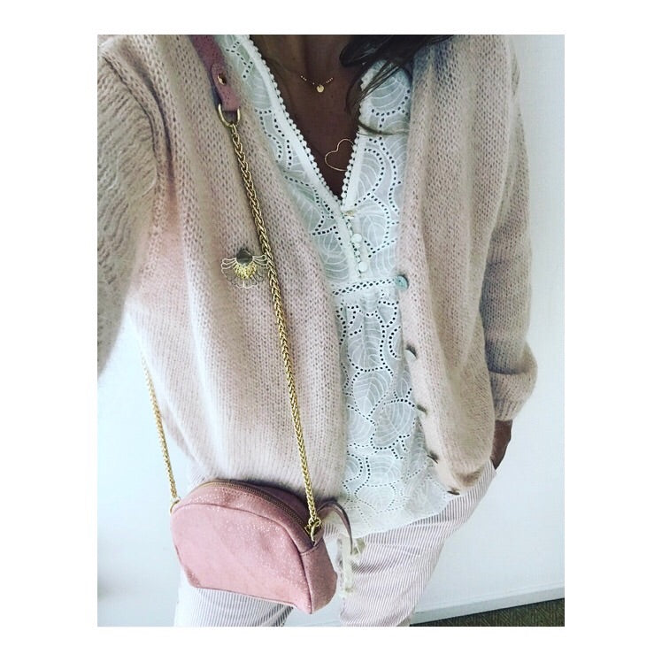 Gilet Paulin rose poudré